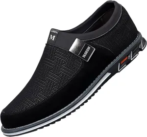 Men's Casual Dress Shoes Men Leather Shoes Fashion Men Business Breathable Colorblocking Casual Over Toe Leather