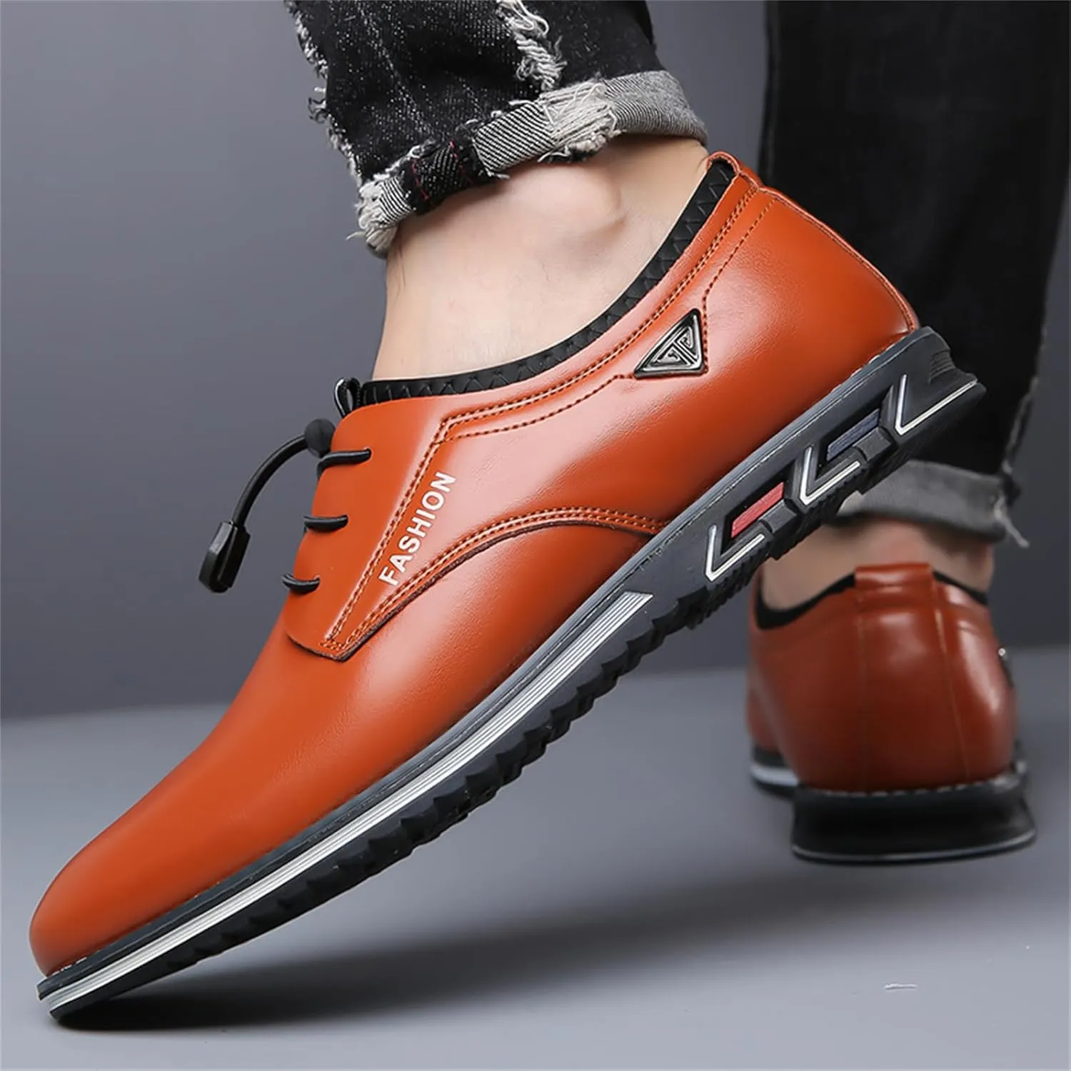 Mens Casual Shoes Flat Lace-up Wedding Dress Shoes Business Office Comfort Loafers Fashion Walking Driving Sneakers
