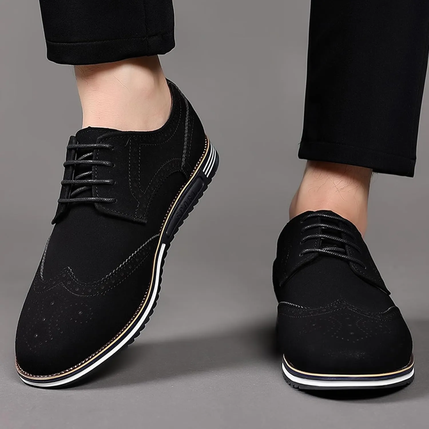 Men's Classic Dress Oxford Formal Shoes Black Fashion Men's Breathable Comfortable Business Dress Shoes for Men Oxford
