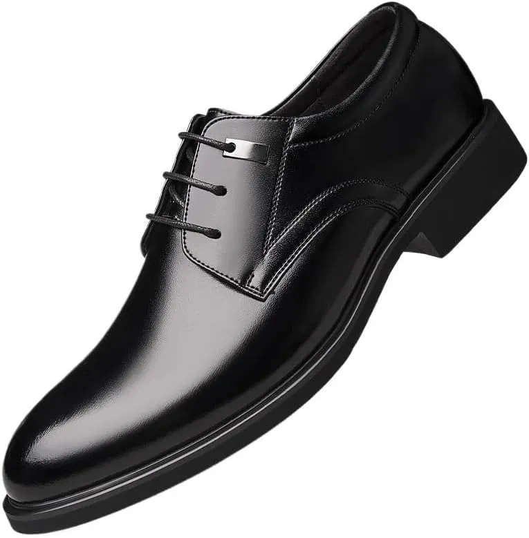 Men's Classic Lace-up Formal Oxfords Men's Business Casual Patent Leather Formal Derby Slip On