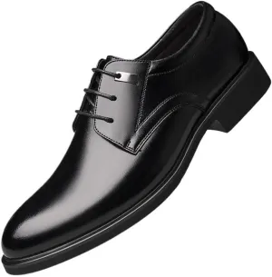Men's Classic Lace-up Formal Oxfords Men's Business Casual Patent Leather Formal Derby Slip On