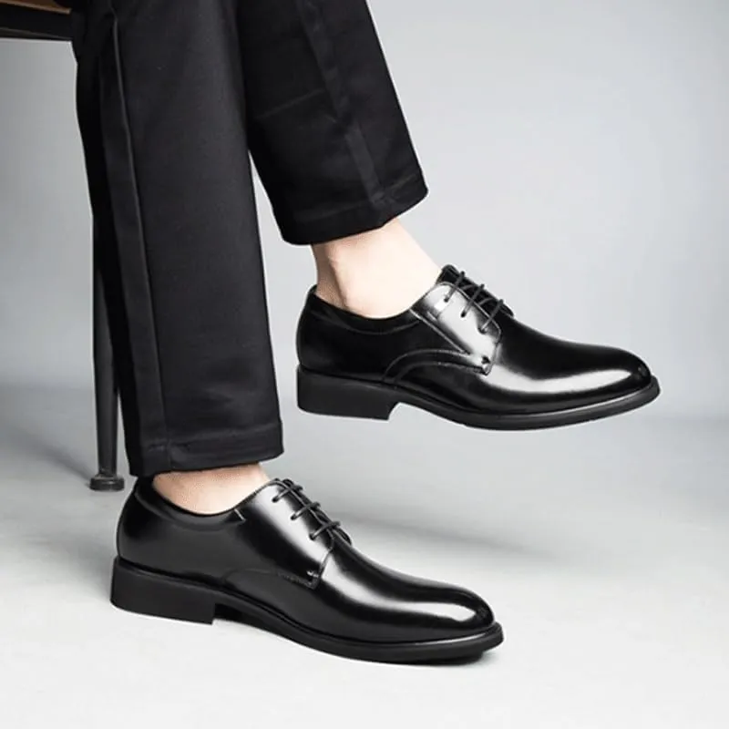 Men's Classic Lace-up Formal Oxfords Men's Business Casual Patent Leather Formal Derby Slip On