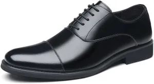 Men's Classic Lace-up Oxfords Shoes Non-Slip Platform Work Dress Shoes Formal Business Casual Tuxedo Shoes for Men