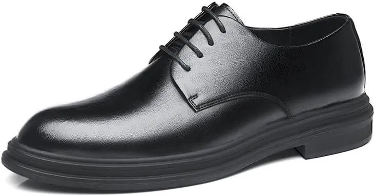 Men's Comfort Dress Shoes Mens Fashion Classic Pointed Toe Low Leather Oxford Shoes Non-Slip Softsole Lace Up Walking Derby Shoes for Men(9)