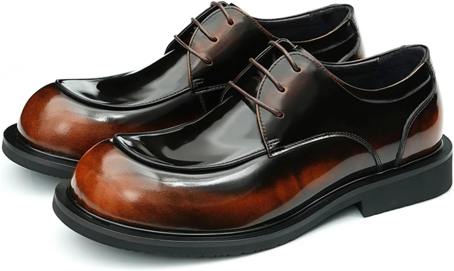 Men's Derby Dress Shoes - Calf Upper Breathable Pigskin Lining and Soft Rubber Sole for Ultimate Comfort & Versatile Style Business Causal Wedding Party Men's Dress Shoes