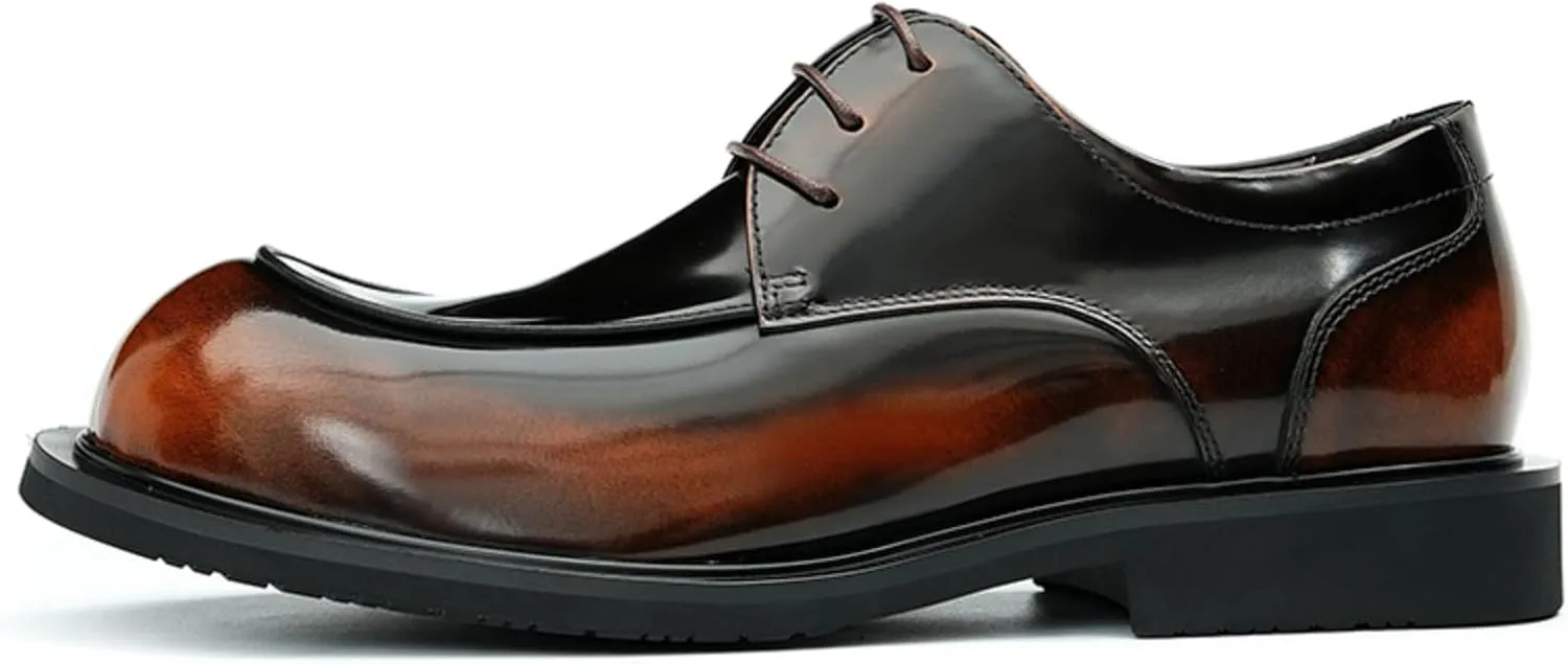 Men's Derby Dress Shoes - Calf Upper Breathable Pigskin Lining and Soft Rubber Sole for Ultimate Comfort & Versatile Style Business Causal Wedding Party Men's Dress Shoes