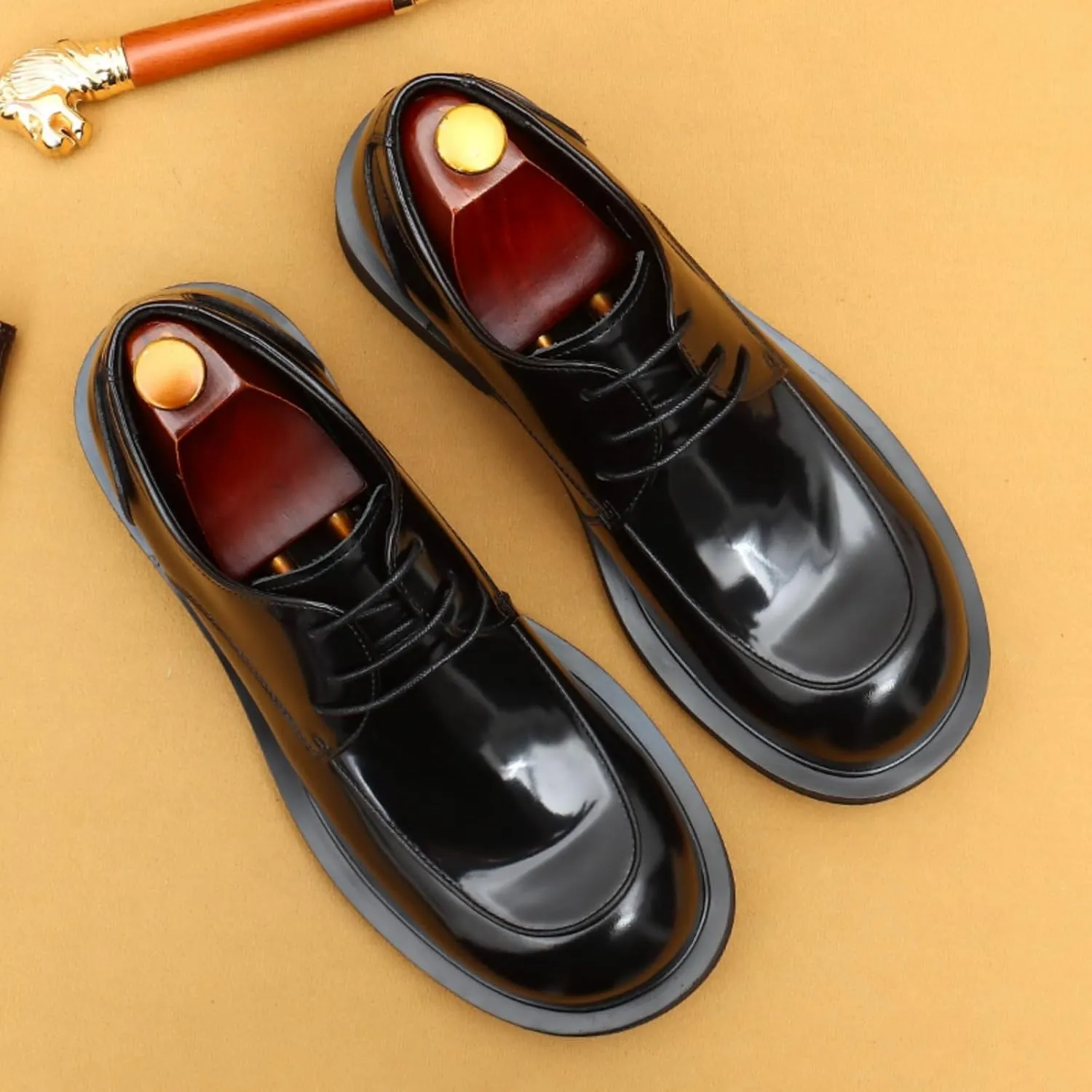 Men's Derby Dress Shoes - Calf Upper Breathable Pigskin Lining and Soft Rubber Sole for Ultimate Comfort & Versatile Style Business Causal Wedding Party Men's Dress Shoes