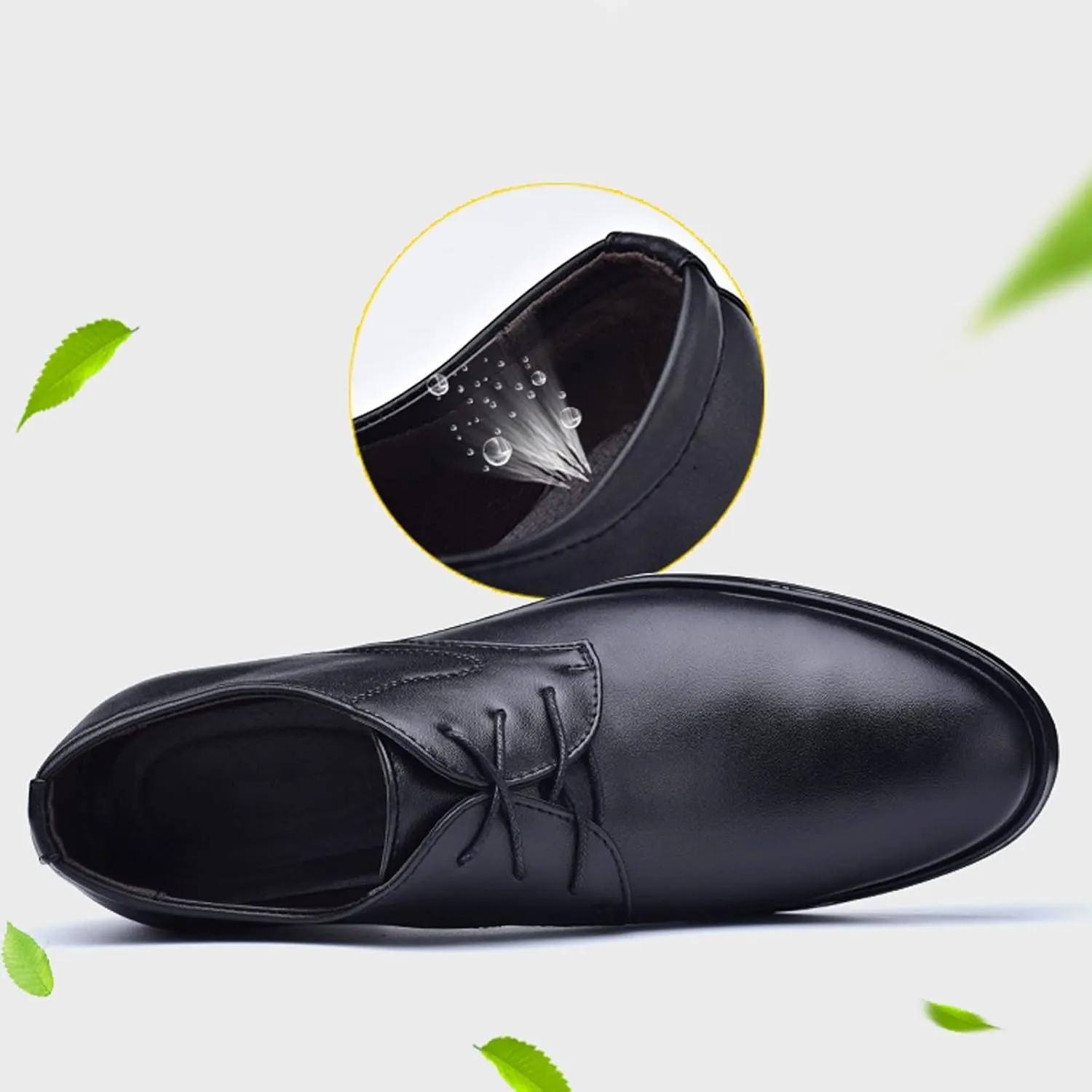 Men's Dress Shoe Loafers Fashion Style Men's Breathable Comfortable Business Lace Up Work Leisure Solid Color Leather Shoes Brown Dress Boots