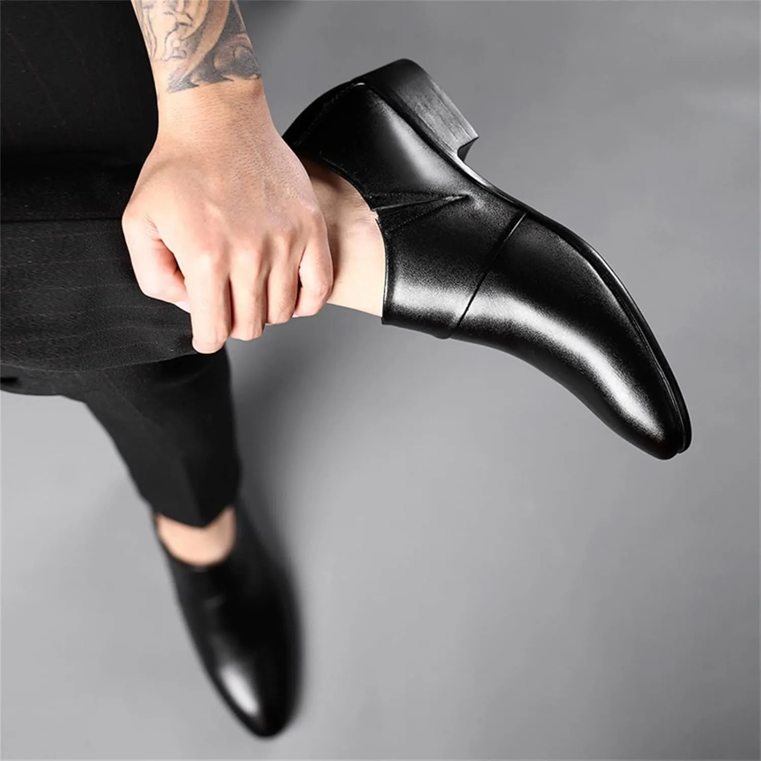 Men's Dress Shoes Classic Casual Loafers Tuxedo Oxford Shoes Formal Wedding Shoes Wide Business Penny Loafers