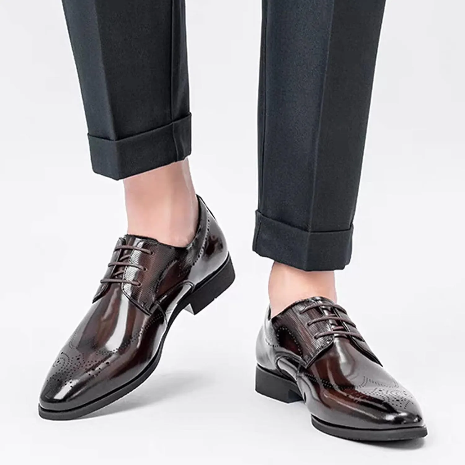 Men's Dress Shoes Classic Casual Loafers Tuxedo Oxford Shoes Formal Wedding Shoes Wide Business Penny Loafers