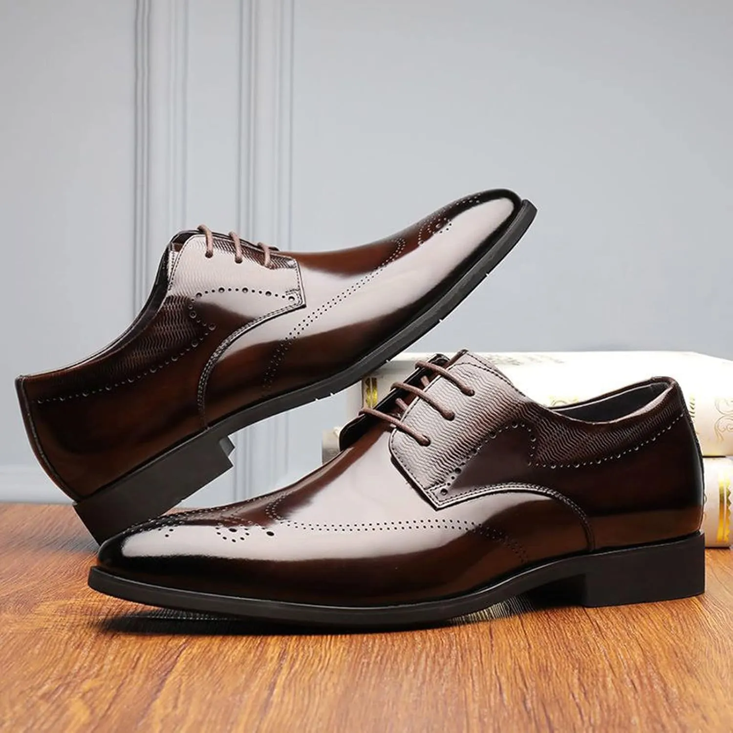 Men's Dress Shoes Classic Casual Loafers Tuxedo Oxford Shoes Formal Wedding Shoes Wide Business Penny Loafers