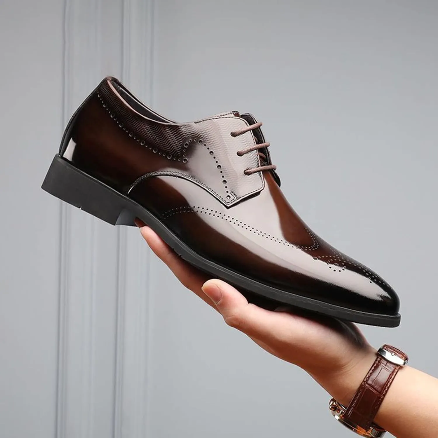 Men's Dress Shoes Classic Casual Loafers Tuxedo Oxford Shoes Formal Wedding Shoes Wide Business Penny Loafers