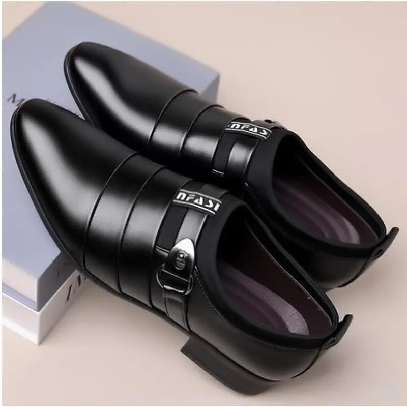 Men's Dress Shoes Classic Slip-On Low Leather Oxfords Shoes Comfort Lightweight All-Day Non-Slip Derby Shoes for Men(6.5)