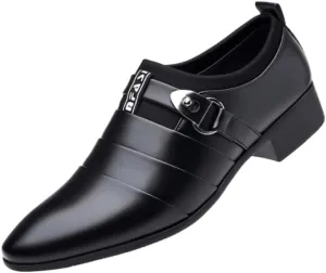 Men's Dress Shoes Classic Slip-On Low Leather Oxfords Shoes Comfort Lightweight All-Day Non-Slip Derby Shoes for Men(6.5)