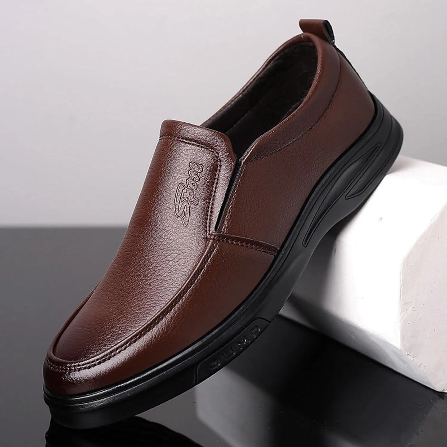 Men's Dress Shoes Formal Classic Lace-Up Oxfords Fashion Men's Breathable Black Oxford Shoes for Men Leather