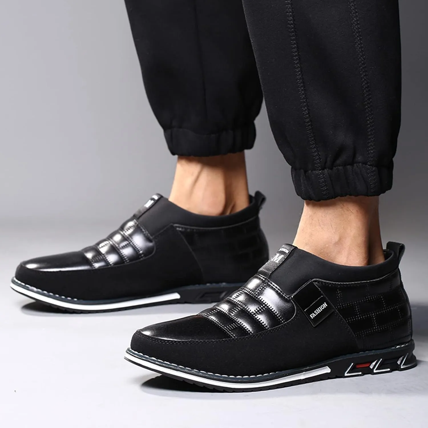 Men's Dress Shoes Leather Formal Business Oxford Fashion Style Men's Breathable Black Oxford Shoes for Men Square Toe