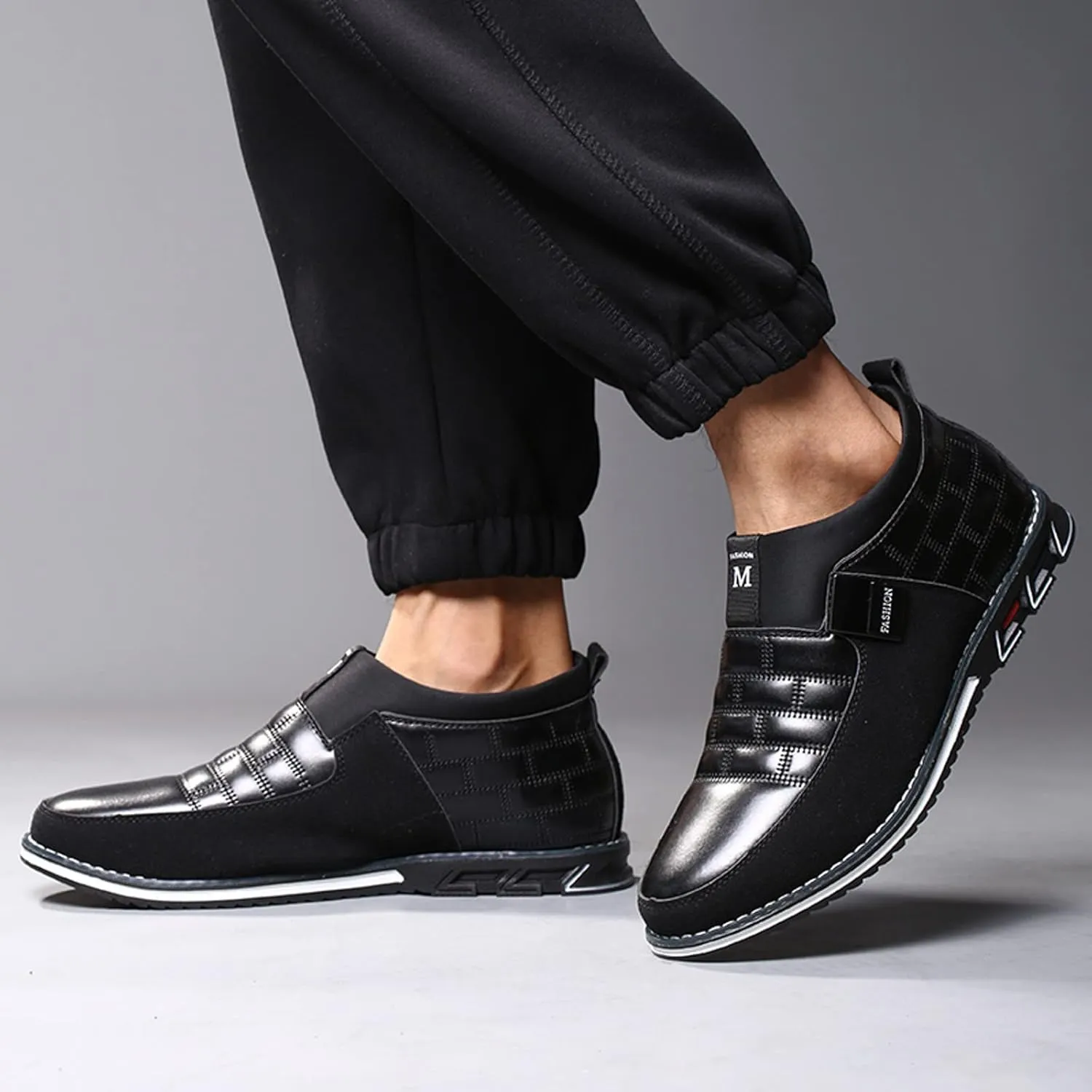 Men's Dress Shoes Leather Formal Business Oxford Fashion Style Men's Breathable Black Oxford Shoes for Men Square Toe