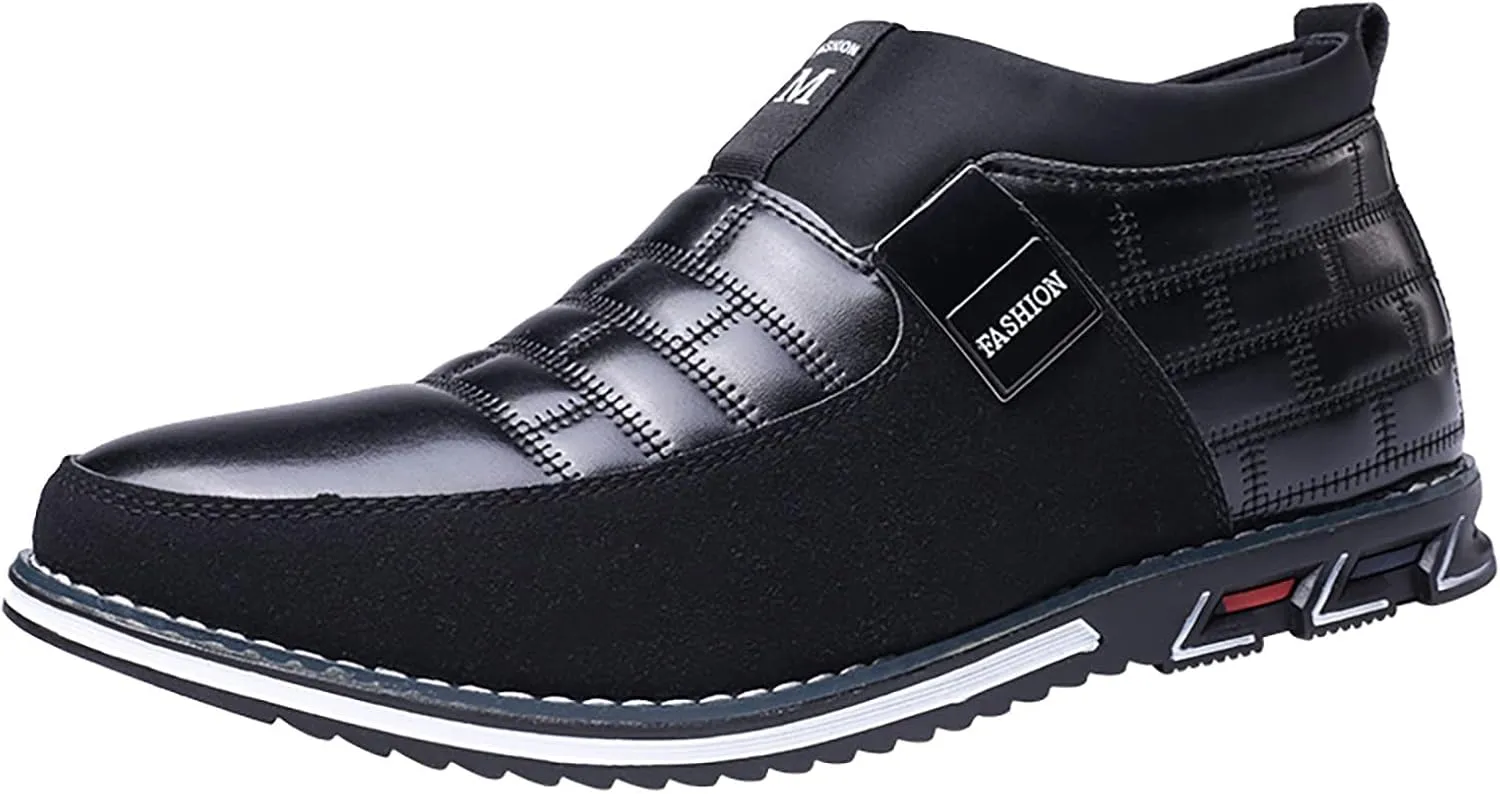 Men's Dress Shoes Leather Formal Business Oxford Fashion Style Men's Breathable Black Oxford Shoes for Men Square Toe