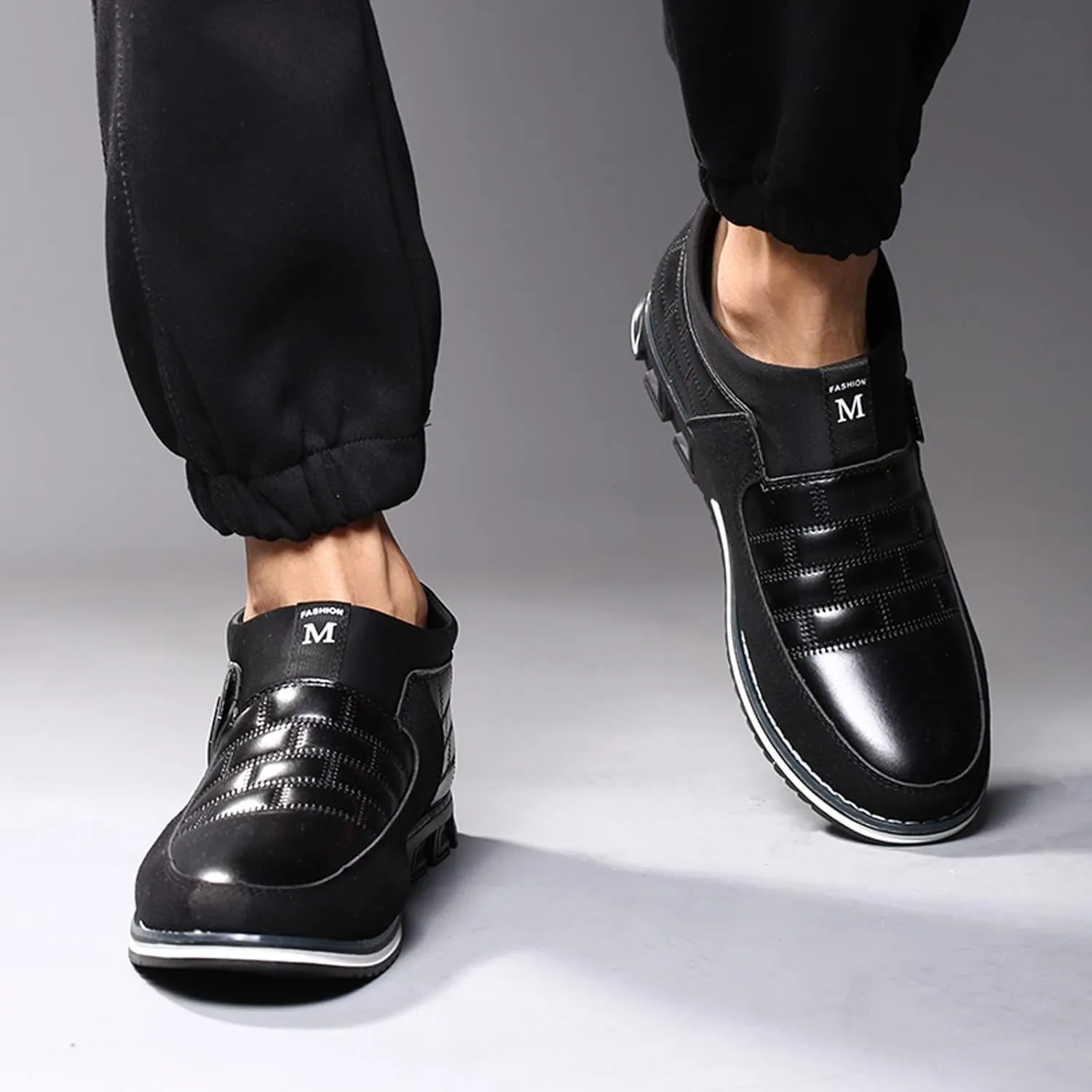 Men's Dress Shoes Leather Formal Business Oxford Fashion Style Men's Breathable Black Oxford Shoes for Men Square Toe