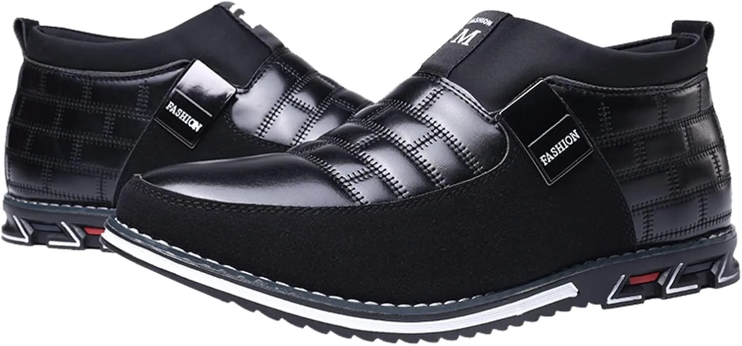 Men's Dress Shoes Leather Formal Business Oxford Fashion Style Men's Breathable Black Oxford Shoes for Men Square Toe