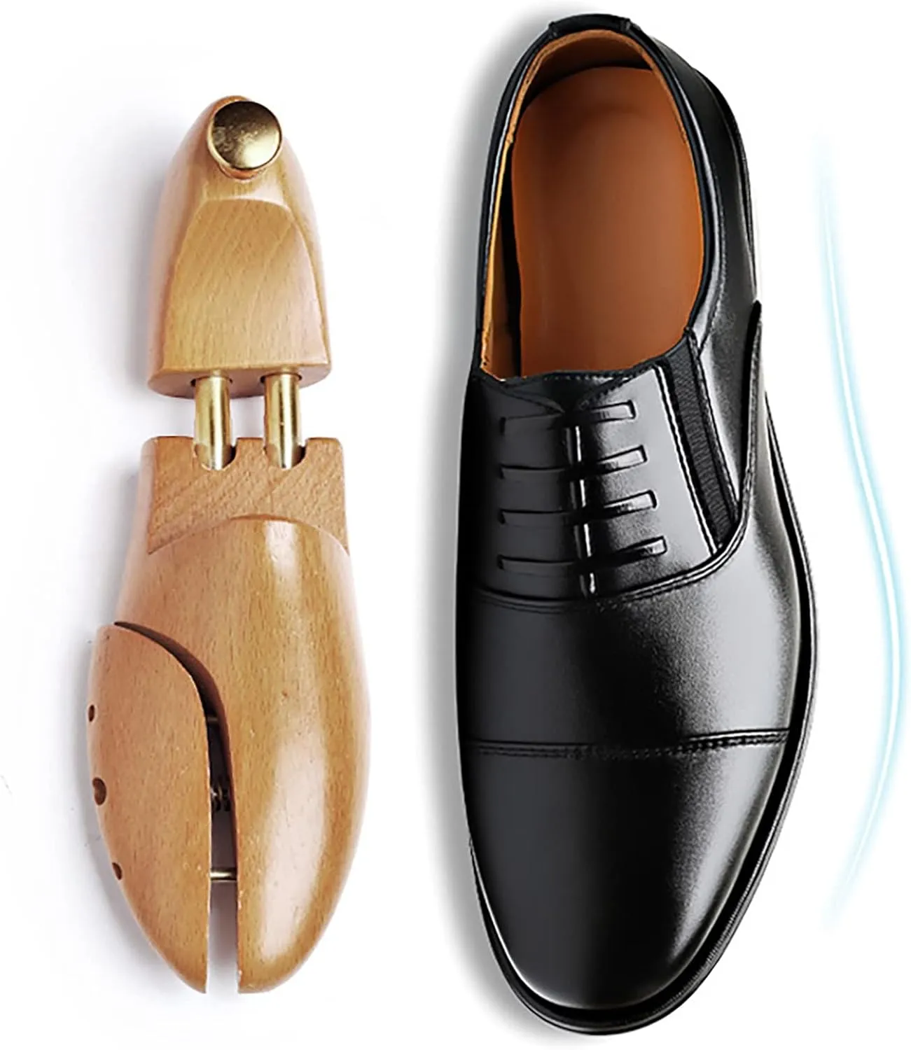 Men's Dress Shoes Slip-On Loafers Formal Leather Men's Leather Shoes Business Attire Men's Youth Round Toe Shoes British Breathable and Versatile Casual Shoes Mens Oxfords Dress Shoes