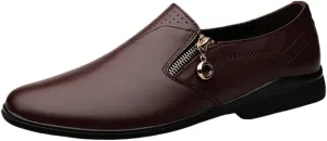 Mens Dress Sneakers Dress Shoes Modern Pointed Toe Prom Wedding Business Office Dress Shoes(Brown,8)