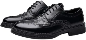 Men's Dressy Suit Tuxedo Metal Shoelaces Weeding Prom Derby Shoes Men Breathable Comfortable Business Lace Up Oxford Shoes