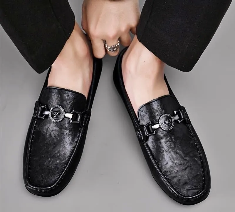 Men's Formal Business Leather Dress Shoes Mens Retro Comfortable Non-Slip Softsole Walking Oxford Shoes