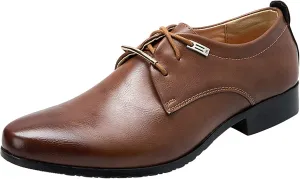 Men's Formal Shoes Wide 13 Fashion Style Men's Breathable Comfortable Business Lace Up Work Leisure Solid Color Leather Shoes Mens Dress Shoes Classic Wingtip Oxfords