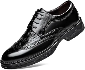 Men's Lace-up Dress Shoes Men Casual Wedding Faux Patent Leather Derby Shoes Comfortable Oxfords Shoes for Men(10)