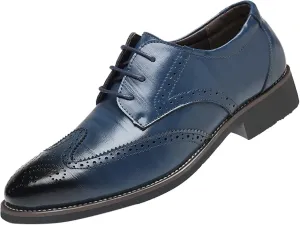 Men's Leather Formal Tuxedo Slip On Dress Shoes Classical Style Men's Breathable Hollow Business Casual Pointed Shoes Dress Shoes Men Formal Oxfords