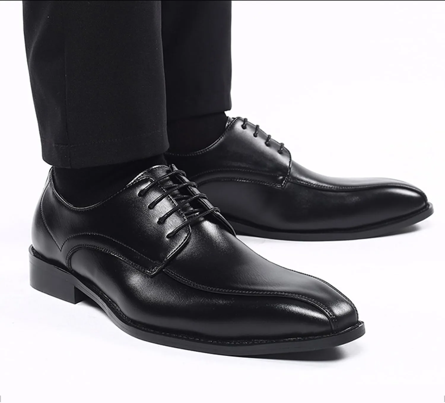 Men's Oxfords Classic Lace-up Formal Business Shoes for Men Stylish Wedding Suit Shoes