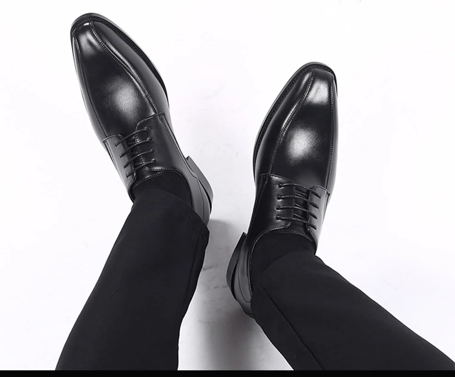 Men's Oxfords Classic Lace-up Formal Business Shoes for Men Stylish Wedding Suit Shoes