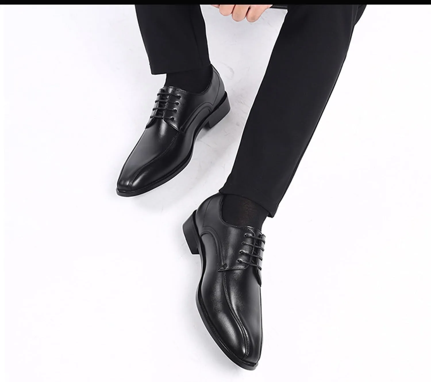 Men's Oxfords Classic Lace-up Formal Business Shoes for Men Stylish Wedding Suit Shoes