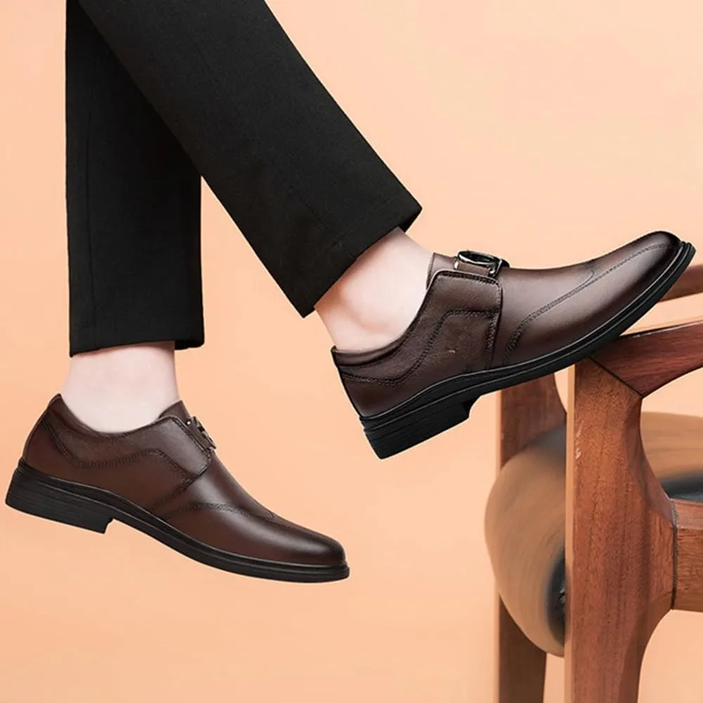 Mens Oxfords Shoes Classic Pointed Toe Orthopedic Leather Shoes Faux Patent Leather Tuxedo Dress Shoes