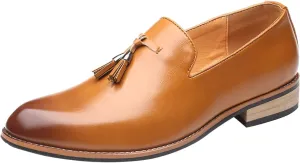 Men's Semi Formal Shoes Fashion Style Men's Breathable Tassel Comfortable Business Slip Black Dress Shoes Men Oxfords