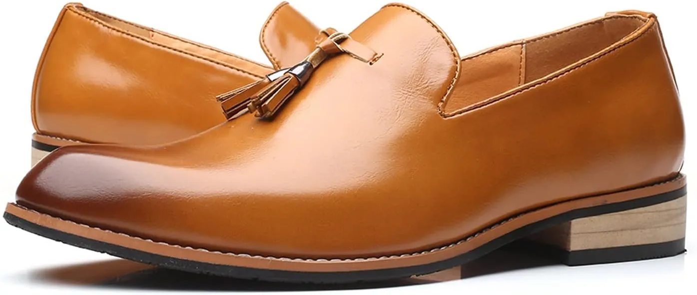 Men's Semi Formal Shoes Fashion Style Men's Breathable Tassel Comfortable Business Slip Black Dress Shoes Men Oxfords