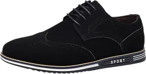 Mens Shoes Size 12 Business Casual Fashion Men's Breathable Comfortable Business Lace Up Work Leisure Solid Color Suede Shoes Men's Dress Shoes Leather Formal Business Oxford