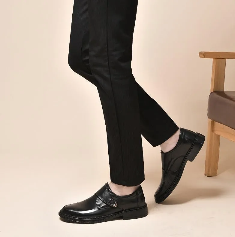 Men's Slip-On Loafers Shoes Genuine Leather Comfortable Business Casual Dress Shoes