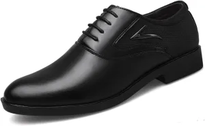 Men's Slip On Oxford Dress Shoes Classic Lace Up Patchwork Lightweight Breathable Formal Wedding Business Shoes
