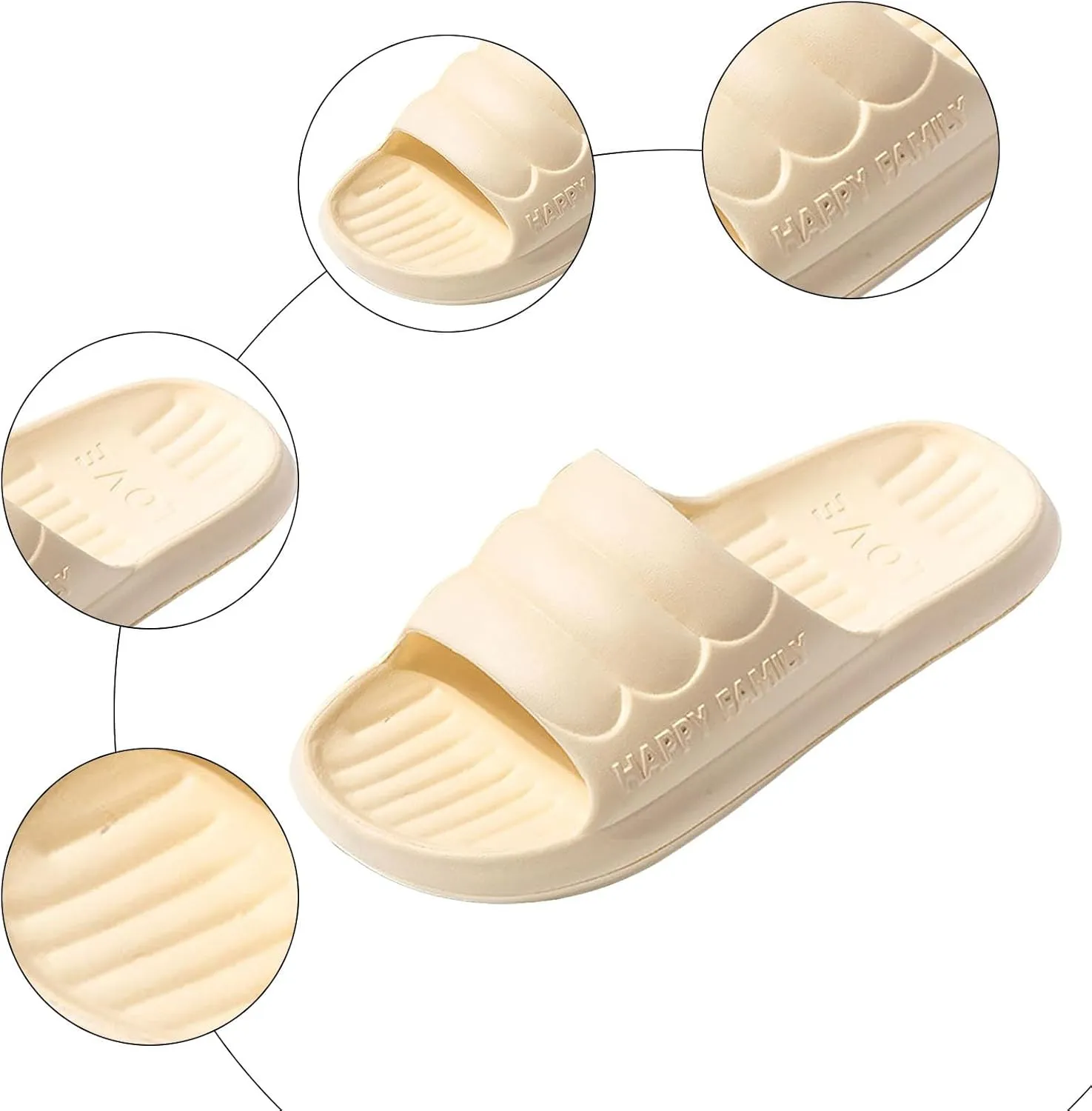 Mens Slippers Womens Slides Cloud Slippers for Men Slides for Women House Living Room Travel