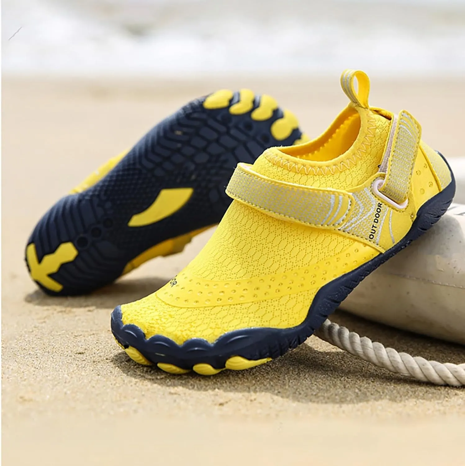 Mens Water Shoes Wide Width Non Slip Athletic Footwear Wide Toe Water Shoes Barefoot