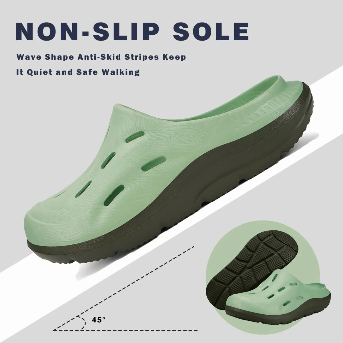 Mens Womens Wide Width Recovery Sandals Sport Slides with Plantar Fasciitis Arch Support Orthotic Clogs Shoes Comfortable Thick Cushion Shower Slippers