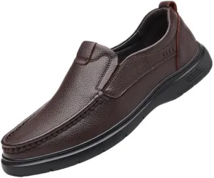 Modern Men's Derby Cap-Toe Shoes Polished Leather Formal Footwear with Cushioned Midsole for Office Commuting & Evening Functions