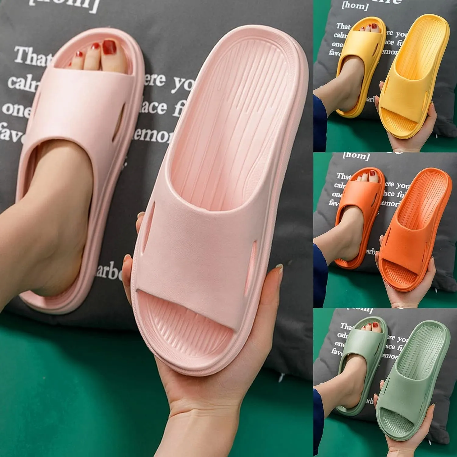 Non Slip Shower Shoes for Women Travel Slippers for Women Open Toe Shower Shoes Women's Fashion Slippers