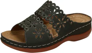 Non Slip Thick Bottom Sandals for Women Summer Low Wedges Comfortable Open Toe Sandal Beach Sandals for Women
