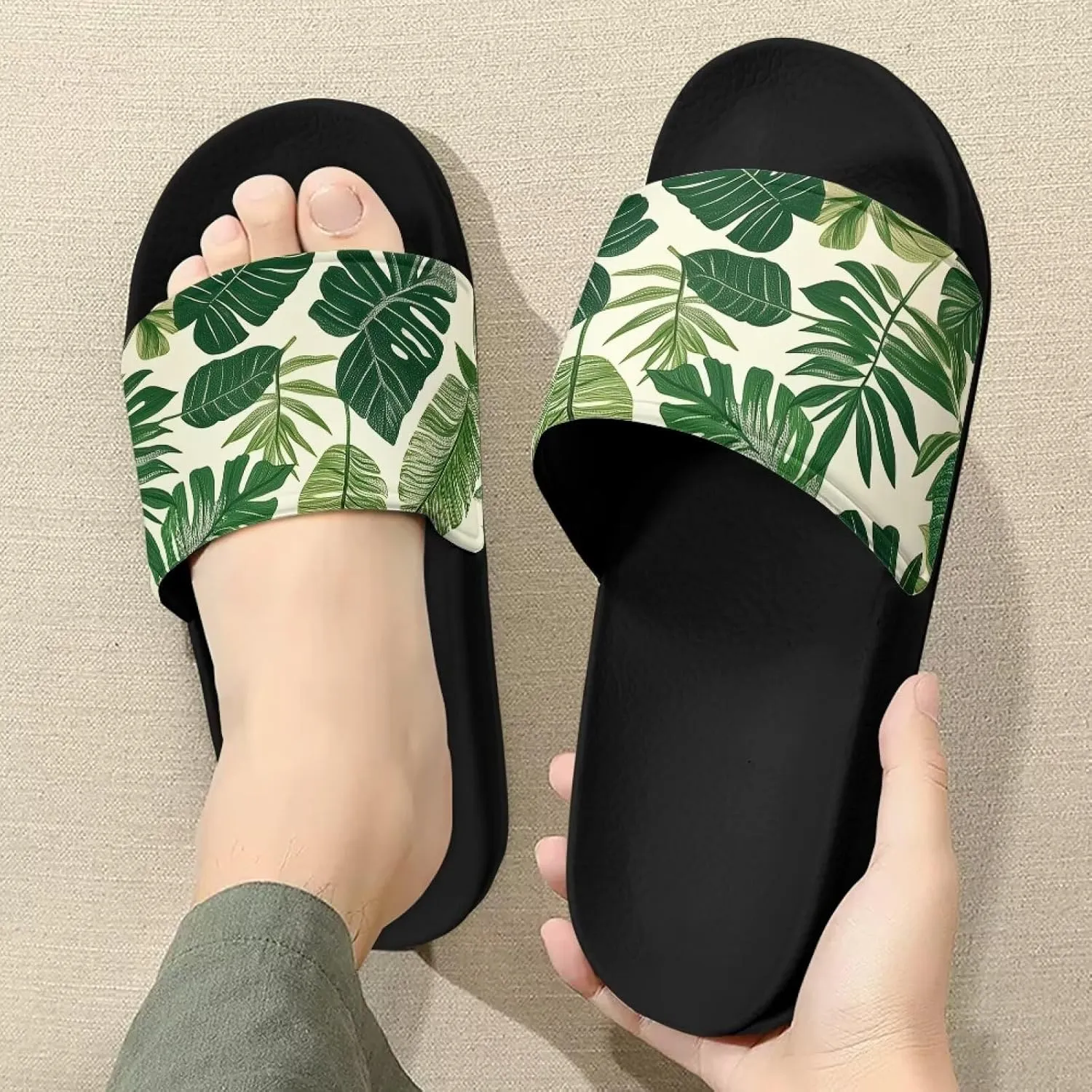 Open Toe Slippers for Women Rubber Slides Womens Sandal Slippers