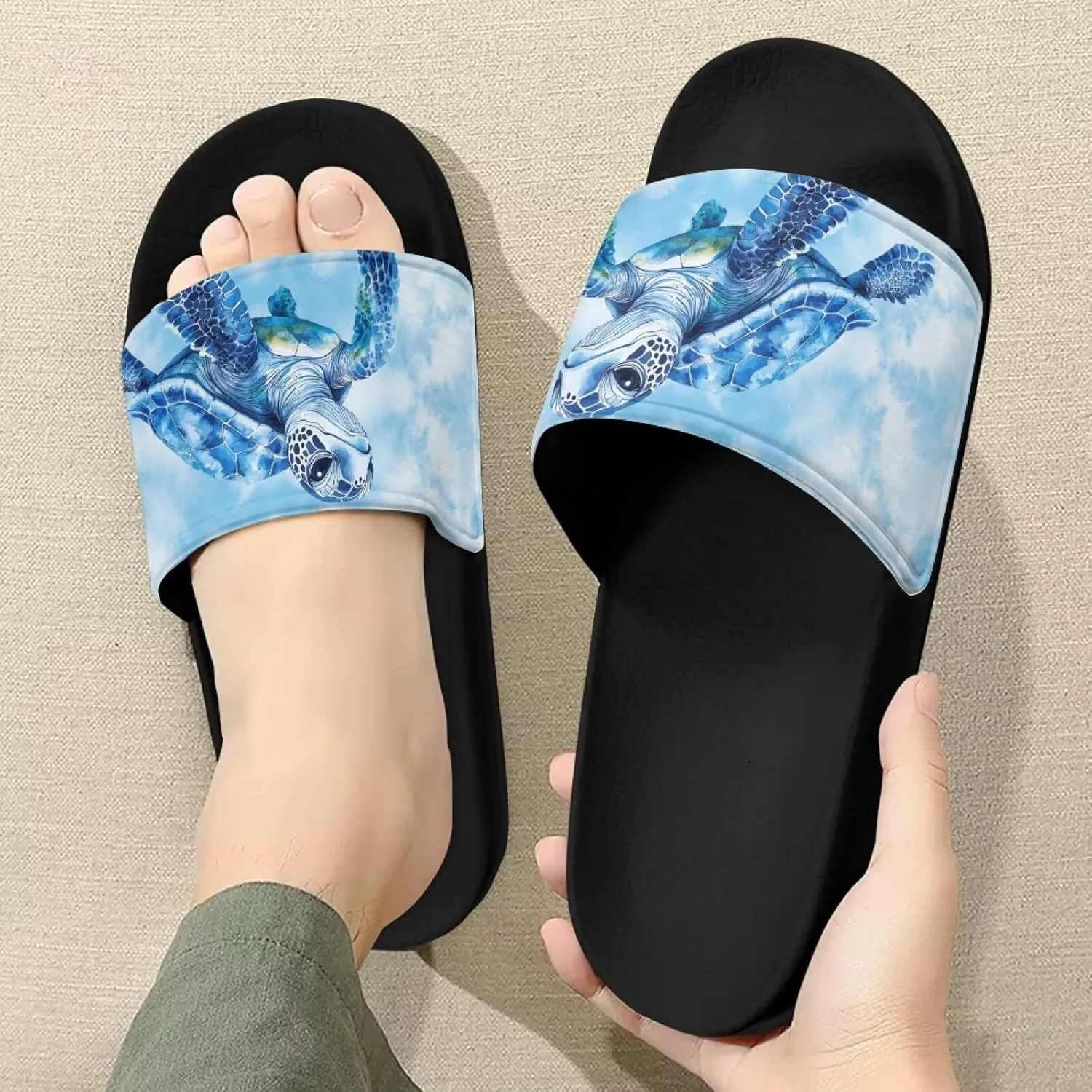 Open Toe Slippers for Women Rubber Slides Womens Sandal Slippers