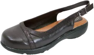 Peerage June Women Wide Width Casual Leather Slingback Clogs