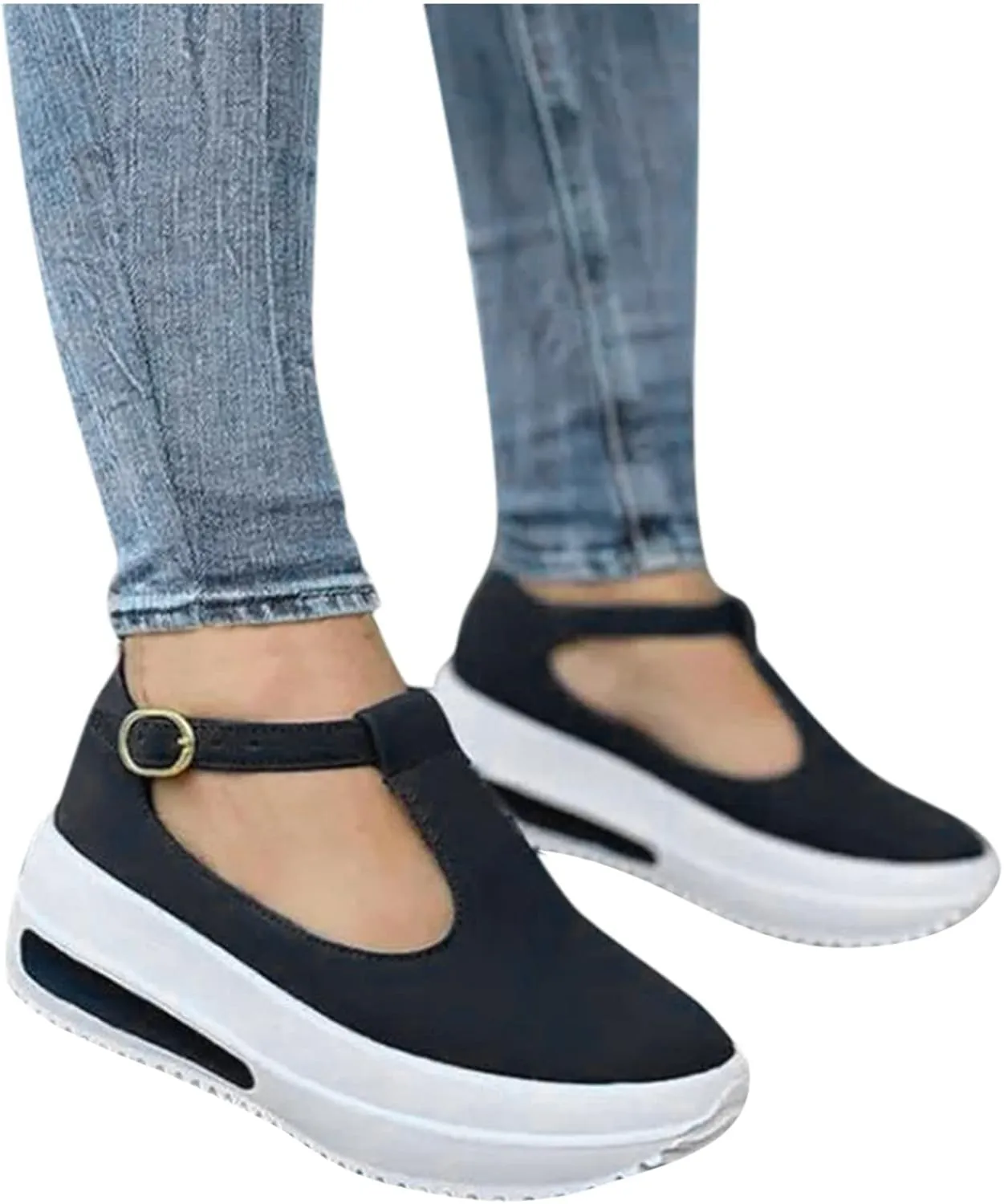 Platform Sandals Women Slip On Espadrille Wedges with Cork Sole and Adjustable Ankle Strap for Summer Casual Looks Orthopedic Sandal Beach Dressy Flip Flops for Wide Toe 2025 Spring